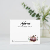Carte conseil Baby shower Pink Little Citrouille (Debout devant)