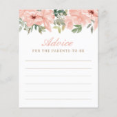 Carte conseil Baby shower rose (Devant)