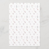 Carte Conseil Baby shower rose boho floral (Dos)