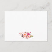 Carte conseil Baby shower rose floral (Dos)