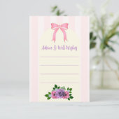 Carte Conseil Baby shower rose Rose (Debout devant)