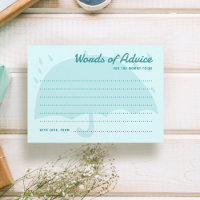 Carte conseil Baby shower simple Blue Umrella Rain