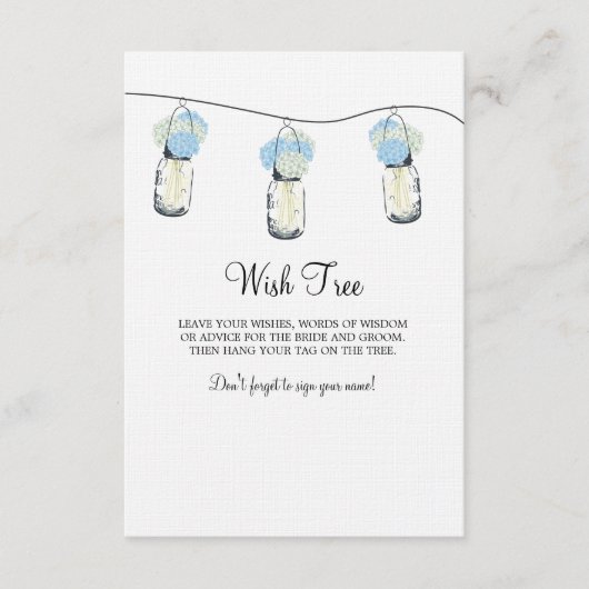 Carte Conseil Balise Arbre de souhaits mariage (Devant)