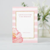Carte Conseil Bandes roses et conseils de pivoine pour la mariée (Debout devant)