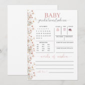 Carte Conseil Bébé en fleurs | prédictions et conseils de fleurs (Devant / Derrière)