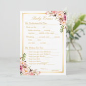 Carte Conseil Bébé Sprinkle Douche Guesser Jeu et Voeux (Debout devant)