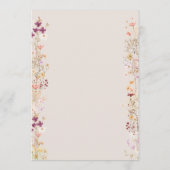 Carte Conseil Beige boho fleur sauvage baby shower maman ou papa (Dos)