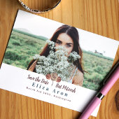 Carte Conseil Beige clair Mauve Roses Bat Mitzvah Enregistrer la