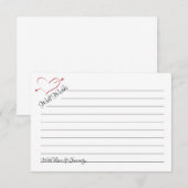 Carte Conseil Bien Souhaite Mariage Coeurs percés "Cartes de jar (Devant / Derrière)