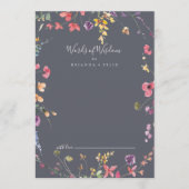 Carte Conseil Bleu classique Paroles Mariages de sagesse (Devant)