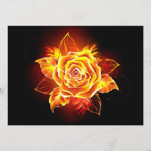 Carte Conseil Blooming Fire Rose