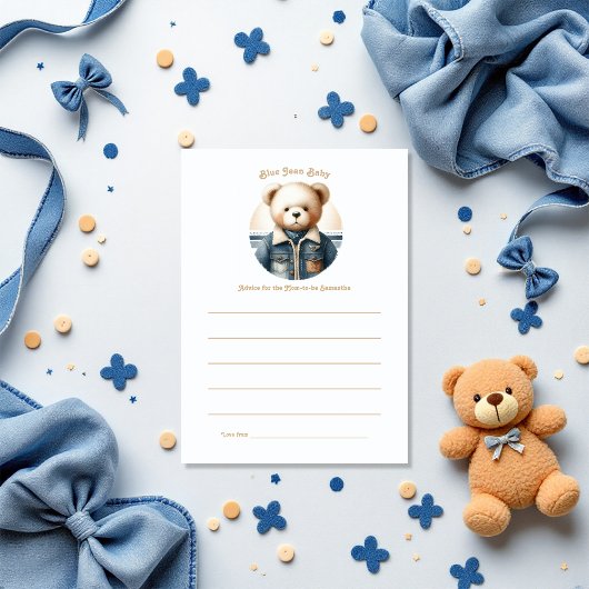 Carte Conseil Blue Jean Baby Denim Teddy