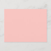 Carte Conseil Blush moderne | Date de Fête des mariées Rose de n (Dos)