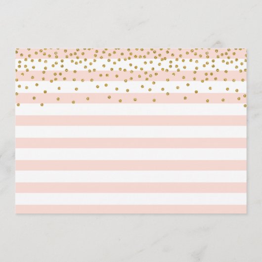 Carte Conseil Blush Pink Gold Bride Fête des mariées mariage per (Dos)