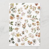 Carte Conseil Boho Floral Baby shower Prédictions et conseils (Dos)