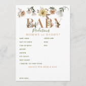 Carte Conseil Boho Floral Baby shower Prédictions et conseils (Devant)