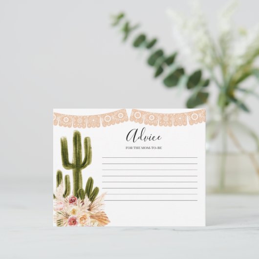 Carte conseil Boho Taco à propos d'amour Cactus Fl (Debout devant)