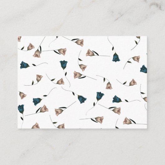 Carte Conseil Botanique Turquoise Vert Beige Rose RSVP (Dos)