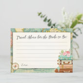 Carte conseil Bride Bridal douche Jeu Miss à Mme (Debout devant)