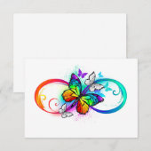 Carte Conseil Bright infinity with rainbow butterfly (Devant / Derrière)