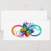 Carte Conseil Bright infinity with rainbow butterfly (Devant / Derrière)