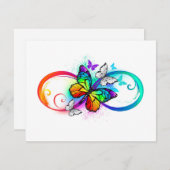 Carte Conseil Bright infinity with rainbow butterfly (Devant / Derrière)