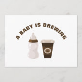 Carte Conseil Brown Blanc Un bébé brasse du Baby shower de café (Dos)