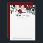 Carte Conseil Burgundy Pink Navy Floral Mariage<br><div class="desc">Cette carte de conseil aux mariages floraux rose bordeaux est parfaite pour un mariage rustique. Le design se compose de pivoines roses, rousses, navales, bleues et bordeaux, de roses au feuillage vert soigneusement assemblés en bouquets élégants. Ces cartes sont parfaites pour un mariage, une douche nuptiale, un baby shower, une...</div>
