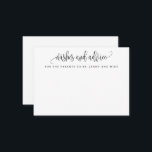 Carte Conseil Calligraphie minimaliste Nouveaux Parents Voeux &<br><div class="desc">Utilisez cette carte de voeux moderne à votre fête pour que les invités laissent une note personnelle à l'invité d'honneur. Ajoutez vos informations sur le formulaire modèle. Le menu d'édition avancée vous permet de modifier les couleurs et les polices.</div>