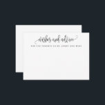 Carte Conseil Calligraphie minimaliste Nouveaux Parents Voeux &<br><div class="desc">Utilisez cette carte de voeux moderne à votre fête pour que les invités laissent une note personnelle à l'invité d'honneur. Ajoutez vos informations sur le formulaire modèle. Le menu d'édition avancée vous permet de modifier les couleurs et les polices.</div>