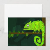Carte Conseil Caméléon vert mignon (Devant / Derrière)
