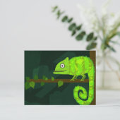 Carte Conseil Caméléon vert mignon (Debout devant)