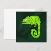 Carte Conseil Caméléon vert mignon (Devant / Derrière)