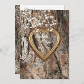 Carte Conseil Campagne Rustique, Cadre à Cœur en Bois, Conseils  (Devant / Derrière)