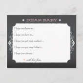 Carte Conseil Chalkboard Wings for Baby shower Activity Card (Dos)