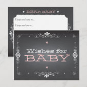 Carte Conseil Chalkboard Wings for Baby shower Activity Card (Devant / Derrière)