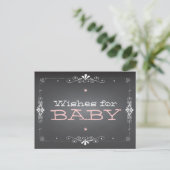 Carte Conseil Chalkboard Wings for Baby shower Activity Card (Debout devant)