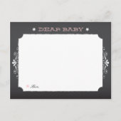 Carte Conseil Chalkboard Wings for Baby shower Activity Card (Dos)