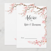 Carte Conseil Cherry Blossom Mariage (Devant / Derrière)