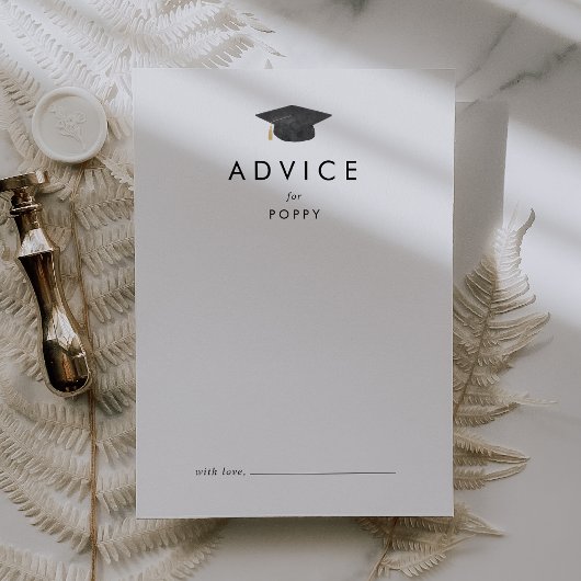 Carte Conseil Chic Grad Casquette fête de graduation