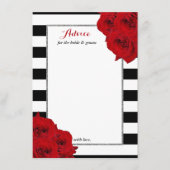 Carte Conseil Chic Moderne Luxe Mariage Collection - Roses rouge (Devant)