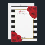Carte Conseil Chic Moderne Luxe Mariage Collection - Roses rouge<br><div class="desc">Célébrez avec style avec ces cartes de conseil chic. Le design simple et élégant permettra à vos invités d'écrire une note de conseil à garder et à lire dans les années à venir. Le libellé est facile à personnaliser, de sorte que ces cartes peuvent rapidement être transformées en cartes de...</div>