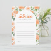 Carte conseil Citrouille Floral Baby shower (Debout devant)