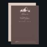 Carte Conseil Clear Mountain Mariage campagnard - Bonne volonté<br><div class="desc">Cette carte de conseil de mariage campagnard de montagne claire est parfaite pour un mariage rustique. L'aménagement comprend une montagne beige d'aquarelle idyllique. Ces cartes sont parfaites pour un mariage, une douche nuptiale, un baby shower, une fête de remise de diplômes et plus encore. Personnalisez les cartes avec les noms...</div>