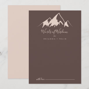 Carte Conseil Clear Mountain Mariage campagnard Mots de sagesse