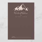 Carte Conseil Clear Mountain Mariage campagnard Mots de sagesse (Devant)