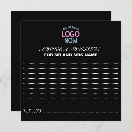 CARTE CONSEIL CLIENT SIMPLE CONTEMPORAIN PROPRE NOIR MODE (Devant / Derrière)