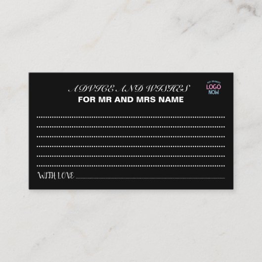 CARTE CONSEIL CLIENT SIMPLE CONTEMPORAIN PROPRE NOIR MODE (Devant)