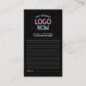 CARTE CONSEIL CLIENT SIMPLE CONTEMPORAIN PROPRE NOIR MODE (Devant)