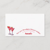 Carte Conseil Cocktail de fête de la mariée à la fraise (Devant)